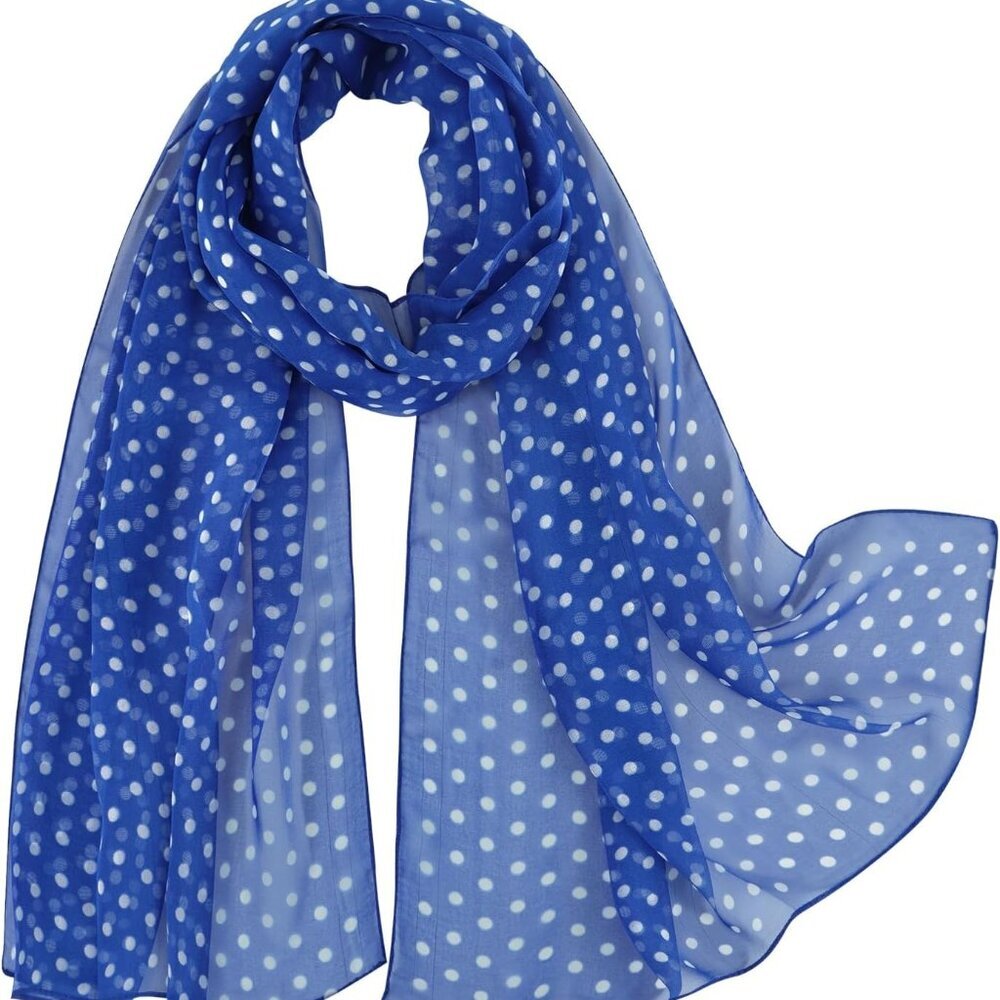 Herebuy - Unique Women's Floral Scarves: Chiffon Flowers & Birds Printed Scarf